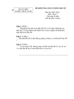 ĐỀ THI HK II  ĐỊA LÝ 7 - TỰ LUẬN