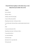 Chuyển đổi doanh nghiệp tư nhân thành công ty trách nhiệm hữu hạn hai thành viên trở lên pot