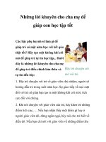 Những lời khuyên cho cha mẹ để giúp con học tập tốt doc