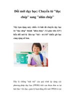 Đổi mới dạy học: Chuyển từ 