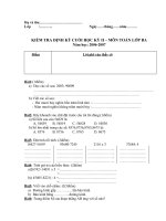 Đề kiểm tra cuối kỳ 2