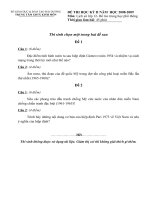 Đề thi học kỳ sử 12