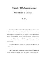 Chapter 004. Screening and Prevention of Disease (Kỳ 4) ppsx