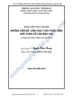 SKKN những vấn đề lưu ý khi giải toán căn bậc hai ( đại số 9)