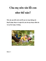 Cha mẹ nên xin lỗi con như thế nào? pdf