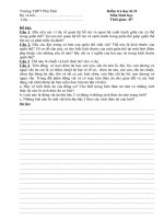 đề kiểm tra học kì 2 môn sinh