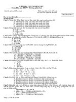 Đề thi và DA TNTHPT hóa 12
