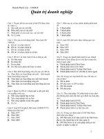 Đề thi trắc nghiệm Quản trị doanh nghiệp số 3 pptx