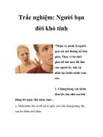 Trắc nghiệm: Người bạn đời khó tính pptx