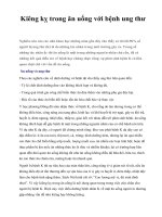 Kiêng kỵ trong ăn uống với bệnh ung thư ppt