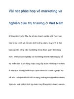 Vài nét phác hoạ về marketing và nghiên cứu thị trường ở Việt Nam docx