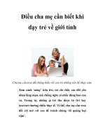 Điều cha mẹ cần biết khi dạy trẻ về giới tính docx