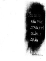 cẩm nang kiến thức cơ bản về quản lý dự án