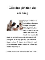 Giáo dục giới tính cho nhi đồng pps