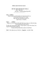 Đề thi HSG huyện vòng II - Ngữ văn