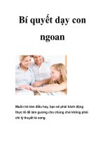 Bí quyết dạy con ngoan ppsx