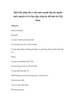 Đổi Giấy phép lái xe của nước ngoài cấp cho người nước ngoài cư trú, học tập, công tác dài hạn tại Việt Nam pptx