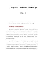 Chapter 022. Dizziness and Vertigo (Part 1) doc