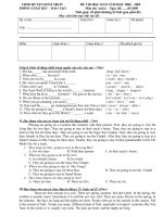 Thi học kì 2 anh 6 mới