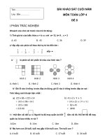 bài kháo sát cuối năm toán 4 - đề 8