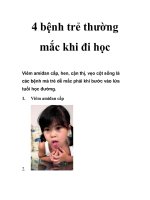4 bệnh trẻ thường mắc khi đi học ppt