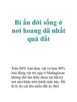 Bí ẩn đời sống ở nơi hoang dã nhất quả đất pdf