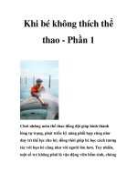 Khi bé không thích thể thao - Phần 1 docx