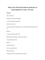 Đăng ký thay đổi người đại diện theo pháp luật của doanh nghiệp đối với công ty Nhà nước ppt