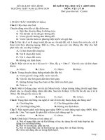 Đề kiểm tra Vật lí lớp 10 - học kì II