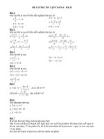 Đề cương ôn tập Toán 8 - HK II