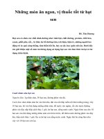 Những món ăn ngon, vị thuốc tốt từ hạt sen pot