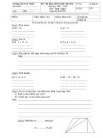 Đề thi HSG& hướng dẫn chấm