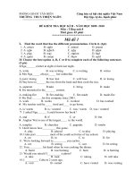 De thi Hoc ki II Anh 8(2010) de 1