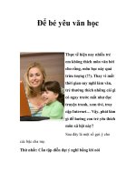Để bé yêu văn học ppt