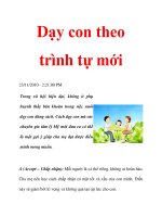 Dạy con theo trình tự mới pot