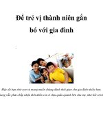Để trẻ vị thành niên gắn bó với gia đình potx