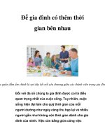 Để gia đình có thêm thời gian bên nhau pdf