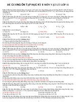 134 bài tập trắc nghiệm lí 11.kỳ II