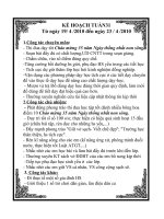 KẾ HOẠCH TUẦN 31 - KHỐI 2