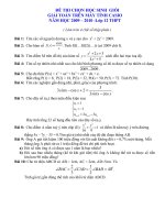 ĐỀ THI CHỌN HỌC SINH GIỎI GIẢI TOÁN TRÊN MÁY TÍNH CASIO NĂM HỌC 2009 – 2010 - Lớp 12 THPT - Phần 6 ppt