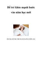 Để trẻ khỏe mạnh bước vào năm học mới doc