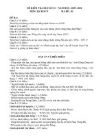 ĐỀ THI HK II  LỊCH SỬ LỚP  9 - TỰ LUẬN