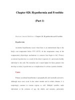 Chapter 020. Hypothermia and Frostbite (Part 1) potx