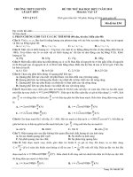 Đề thi thử đại học lần 2 trường chuyên Lê Quý Đôn