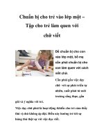 Chuẩn bị cho trẻ vào lớp một – Tập cho trẻ làm quen với chữ viết pot