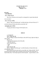 Đề Kiểm tra Học kỳ II môn Ngữ Văn lớp 6_Đề chẵn