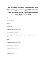 Thủ tục đăng ký giá của các Tập đoàn kinh tế, Tổng Công ty, Công ty cổ phần, Công ty TNHH có trên 50% vốn sở hữu nhà nước trong vốn điều lệ doanh nghiệp thuộc phạm vi Sở Tài chính docx