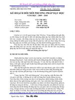 KẾ HOẠCH ĐỔI MỚI PPDH:ĐỔI MỚI KHÔNG GIAN LỚP HỌN