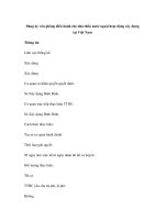 Đăng ký văn phòng điều hành cho nhà thầu nước ngoài hoạt động xây dựng tại Việt Nam ppt