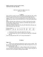 Đề thi học kì II lý 6